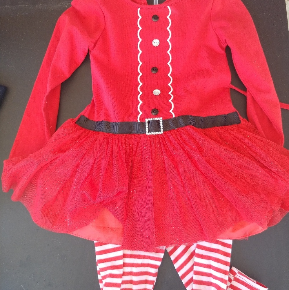 Little Girls Youngland 2 piece Santa Outfit
